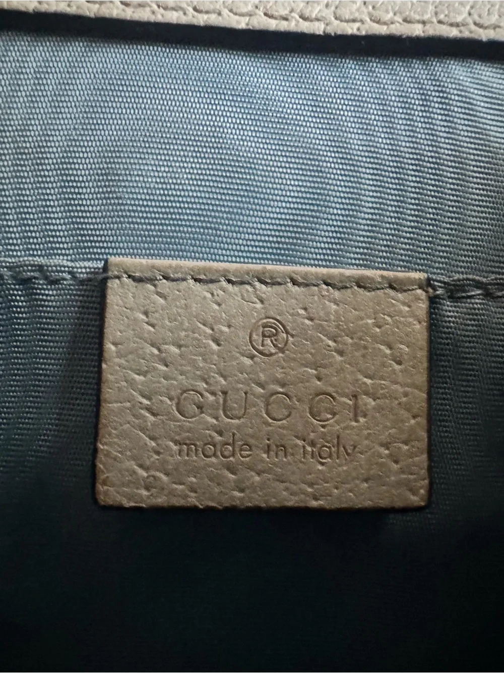 Gucci White & Gold Bee and Star Mini Top Handle Satchel with Tricolor Strap